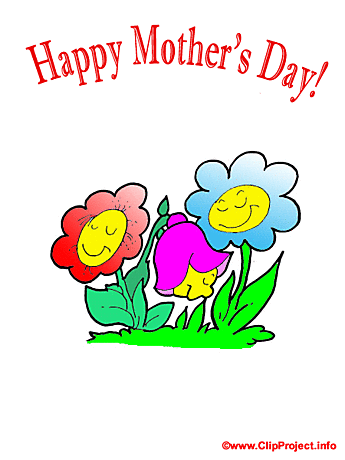 345x460 Mother's Day Flower Card Free Download