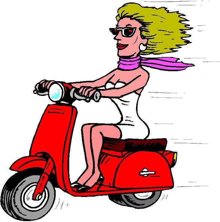 731x736 Motor Scooter Clipart