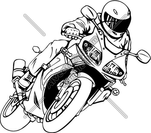 Motorcycle Black And White Clipart | Free download on ClipArtMag