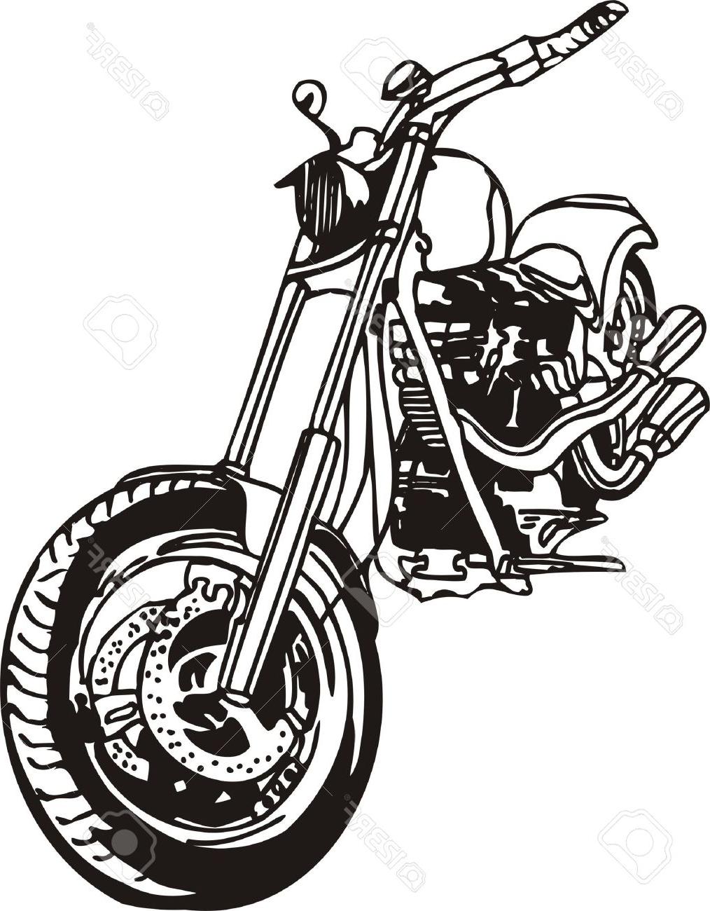 1014x1300 Best Free Harley Vector Illustration Stock Motorcycle Silhouette