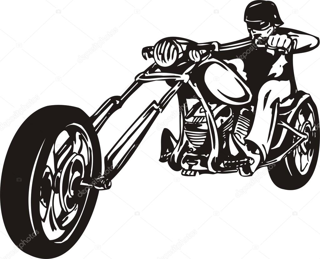 1023x828 Harley. Stock Vector Digital Clipart