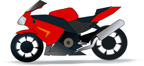 600x274 Motorcycle Clipart Red