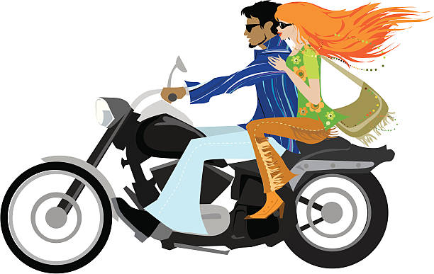 612x387 Two People On A Motorcycle Clipart