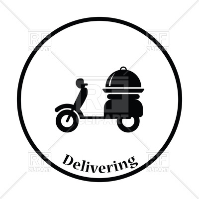 400x400 Delivering Motorcycle Icon Royalty Free Vector Clip Art Image