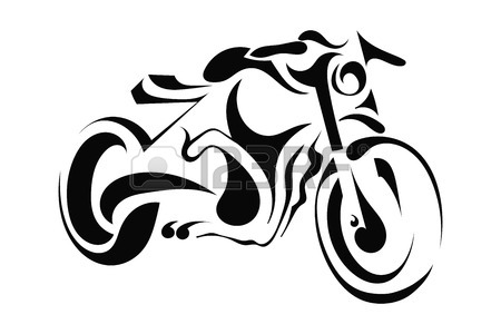 Motorcycle Clipart Black And White