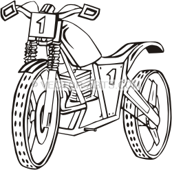 250x248 Clip Art Design (Vinyl Ready) Motorcycle