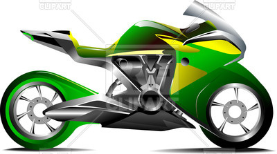 400x223 Modern Sport Motorcycle Royalty Free Vector Clip Art Image