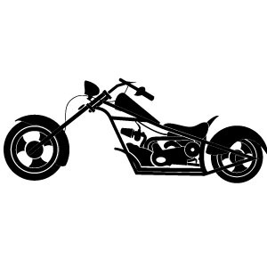300x300 Free Vector Clipart Silhouette Harley Motorcycle