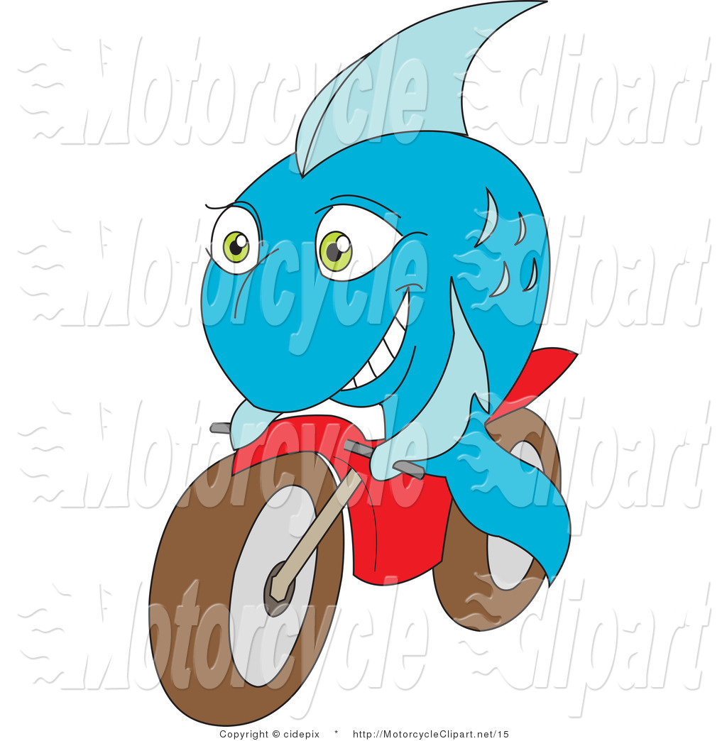 1024x1044 Transportation Clipart Of A Fish Riding A Motorcycle By Cidepix