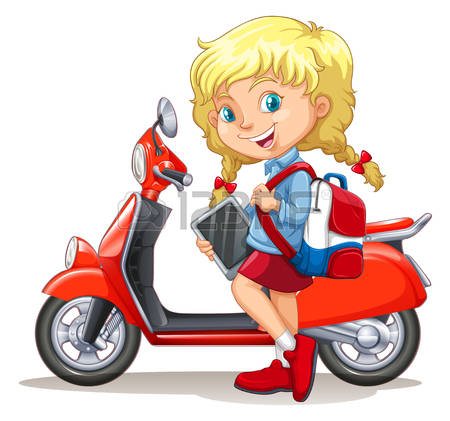 450x421 Driving A Scooter Kid Clipart, Explore Pictures
