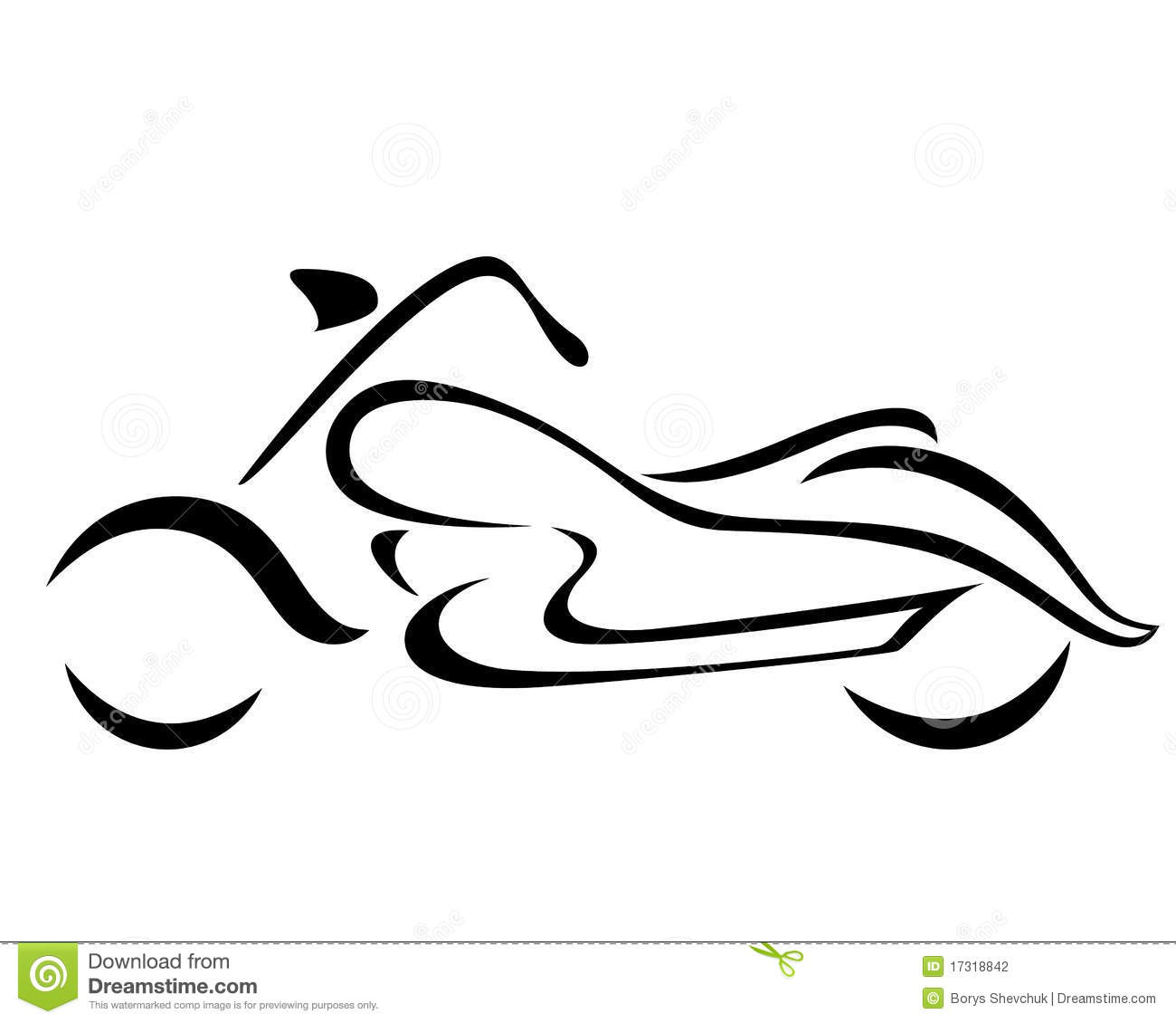 1300x1130 Motorcycle Silhouette For Emblem. Stock Photography