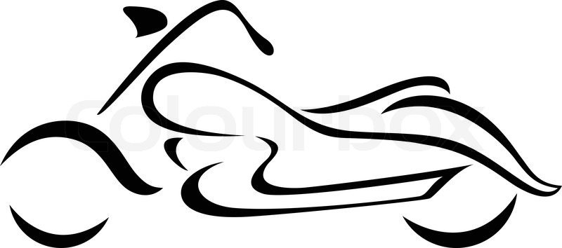 800x354 Motorcycle Silhouette For The Best Design. Vector Format. Stock