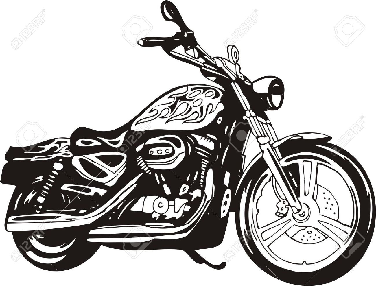 1300x989 Harley Silhouette Clipart