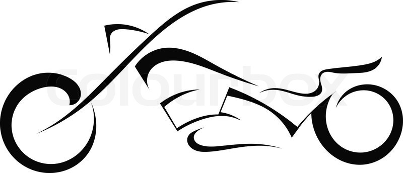 800x344 8501715 622465 Black Silhouette Of A Motorcycle On A White