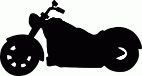 288x154 Free Vector Clipart Silhouette Harley Motorcycle