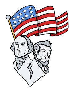 241x300 Sculpture Of Abraham Lincoln And George Washington Vector Clip Art
