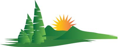 405x160 Mountain Sunrise Clipart