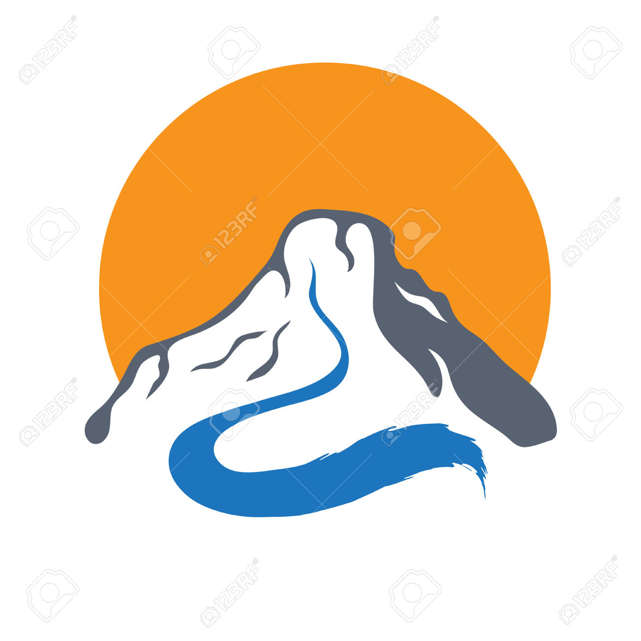 1300x1300 River Clipart Two Mountain