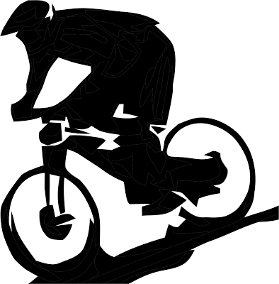 394x400 Downhill Bike Riding Clip Art Cliparts