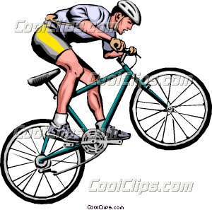 300x297 Man On Mountain Bike Clip Art
