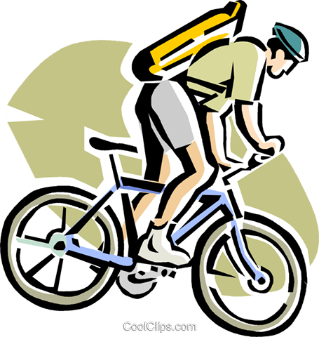 455x480 Man On A Mountain Bike Royalty Free Vector Clip Art Illustration