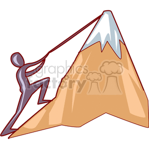 300x300 Person Climbing Mountain Clipart