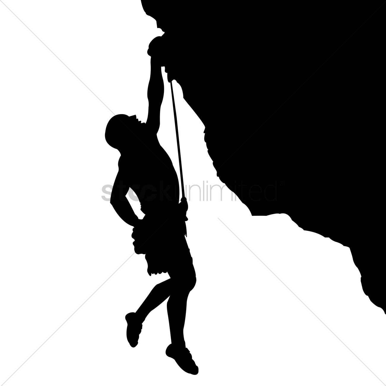 1300x1300 Man Climbing A Mountain Vector Image