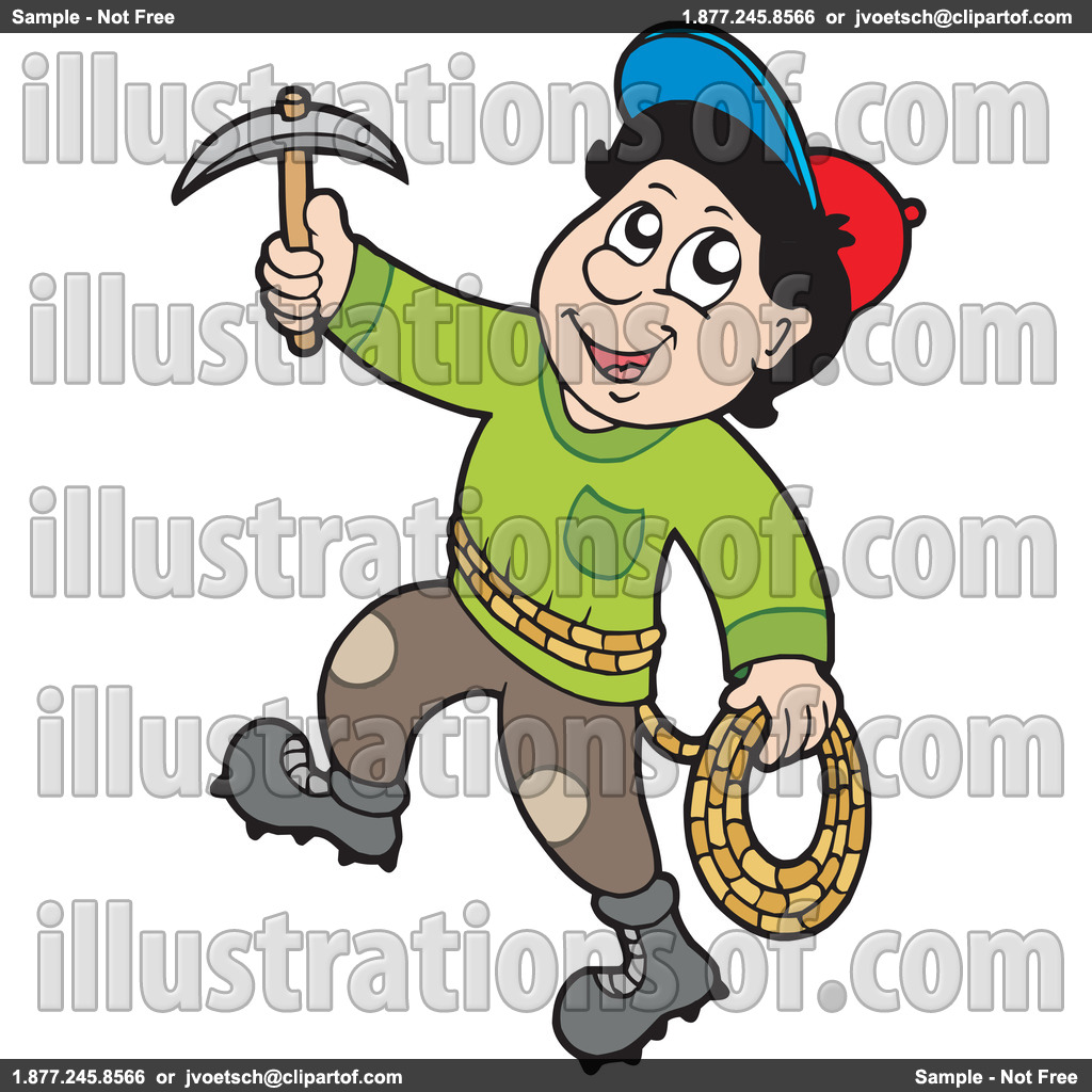 1024x1024 Cartoon Mountain Climber Clipart