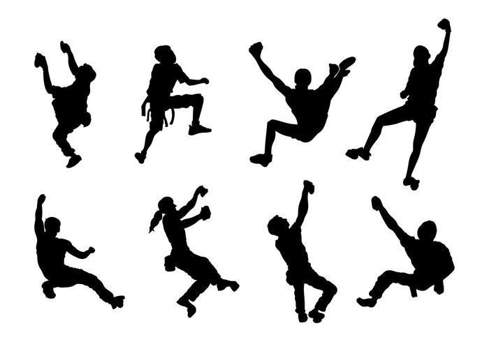 700x490 Climber Silhouette Vectors