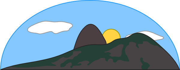 600x235 Mountain And Sea Clipart