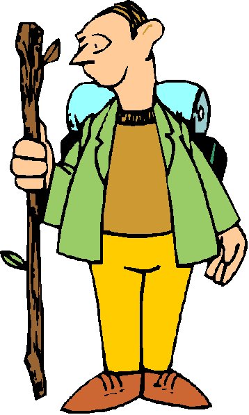 358x598 Hiking Cartoon Hikers Clip Art Hiker