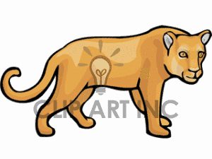 300x225 Mountain Lion Clipart Collection
