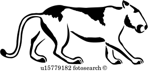 300x146 Mountain Lion Clipart And Illustration. 834 Mountain Lion Clip Art