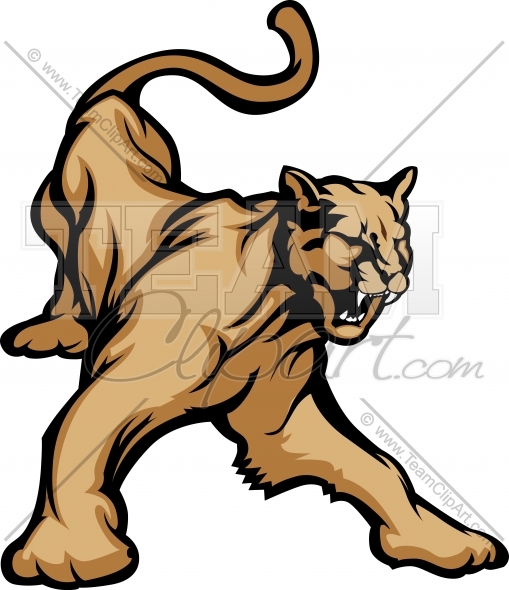 509x590 Cougar Clipart Image. Easy To Edit Vector Format.