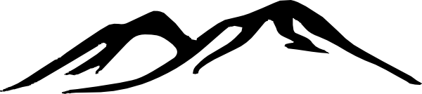 600x134 Mountain Outline Clipart