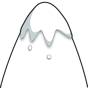 300x300 Mountain Outline With Some Shadow Clip Art