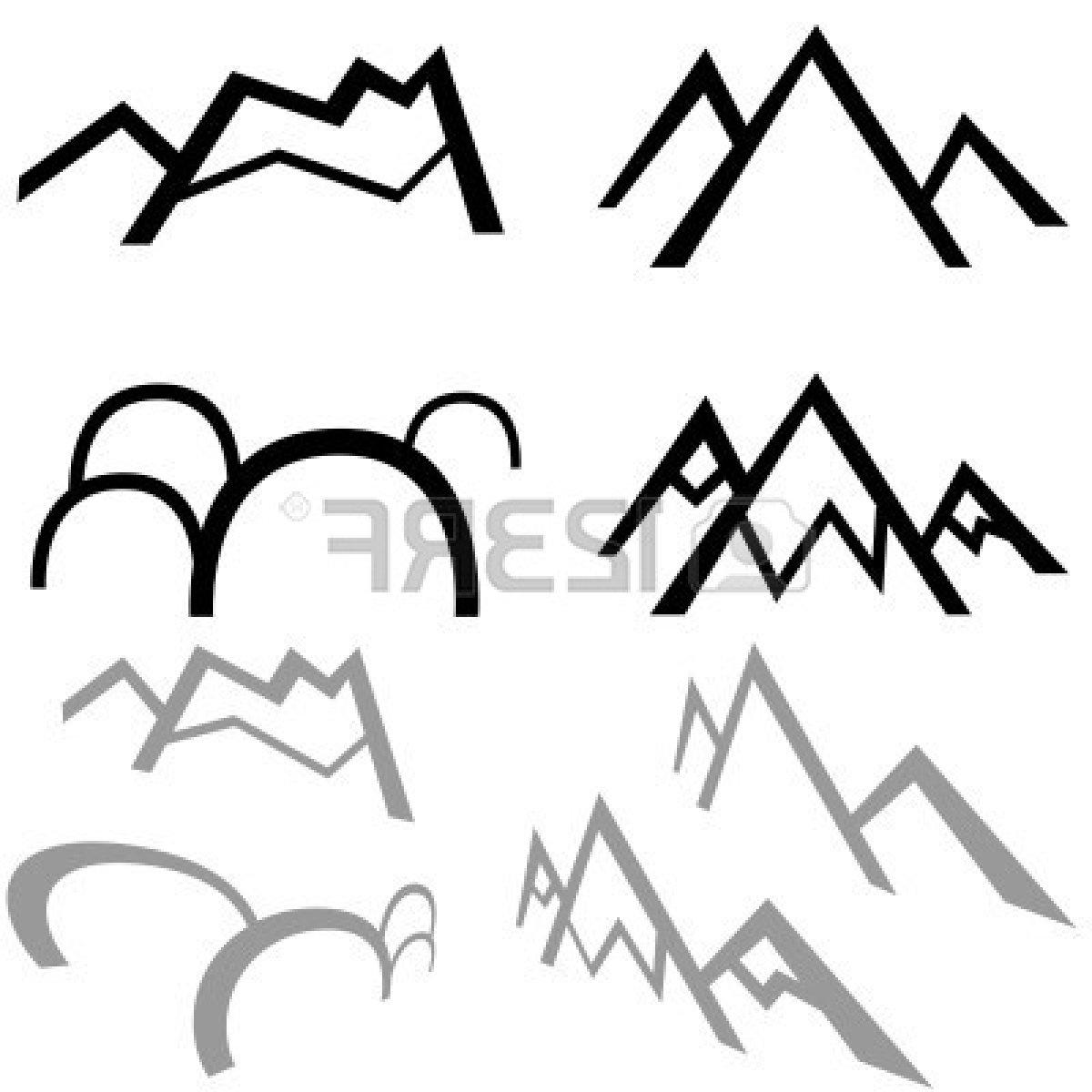 1200x1200 Hd Mountain Outline Clipart Library