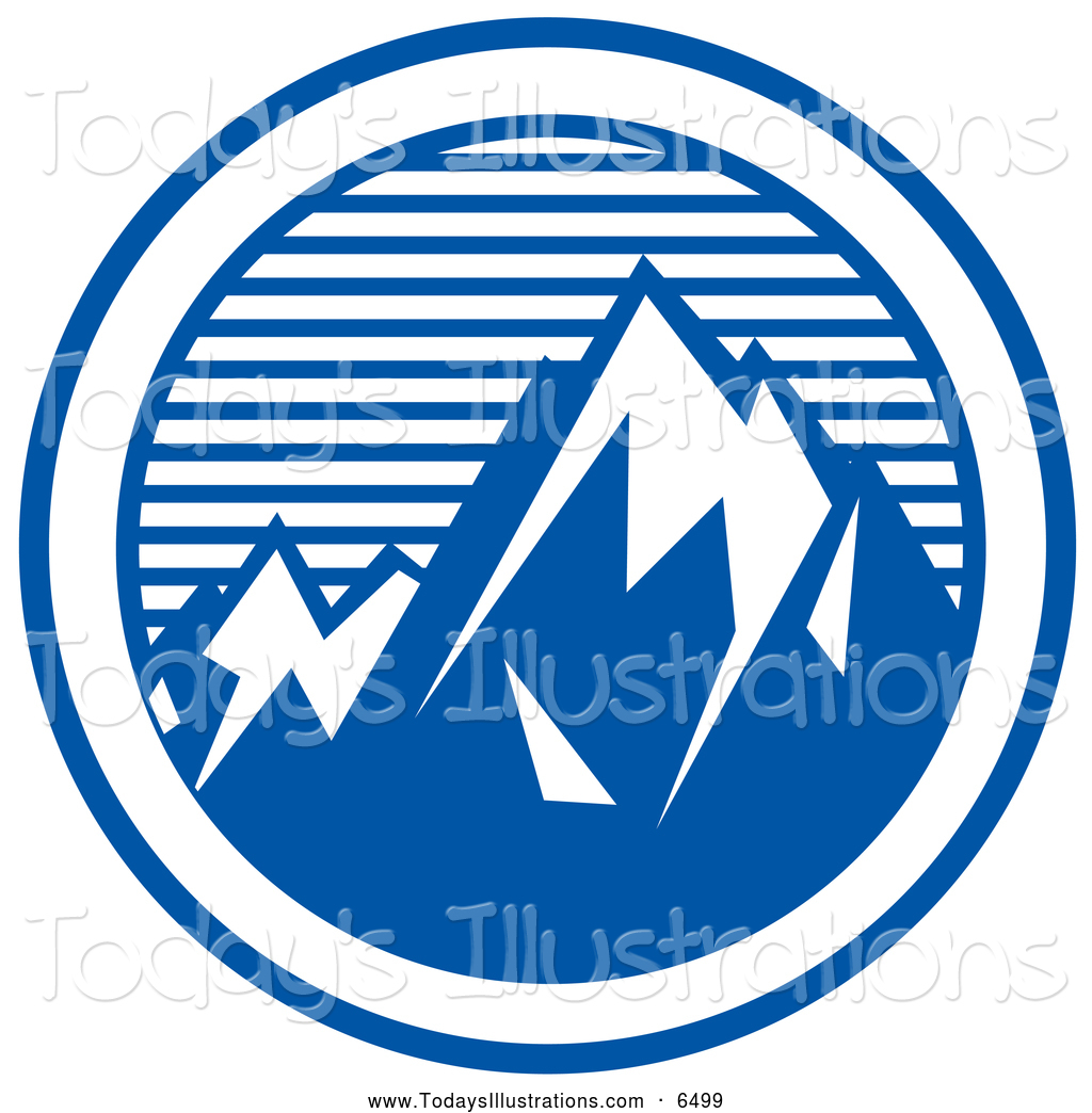 1024x1044 Clipart Of A Round Logo Of Mountain Peaks By Andy Nortnik