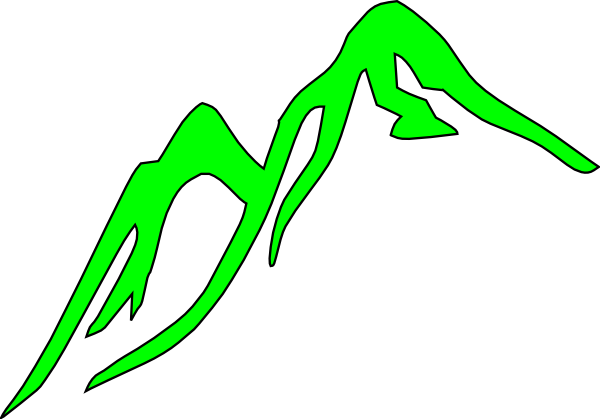 600x419 Free Green Mountain Clipart Image