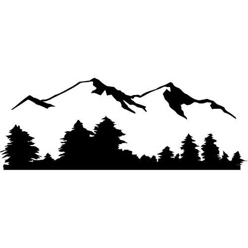 501x501 Mountain Range Silhouette Clip Art