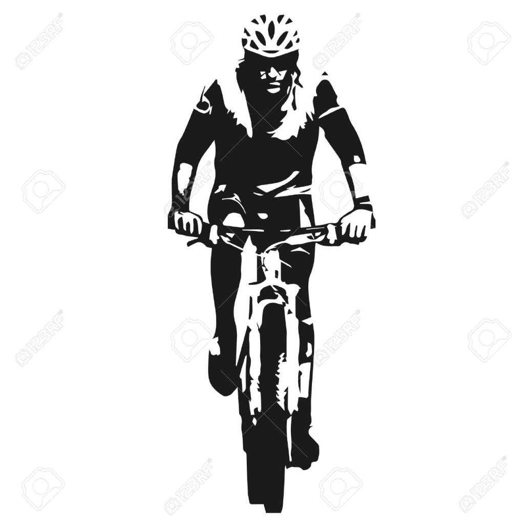 1027x1027 Mountain Bike Clip Art Silhouette Logo Pictures To Pin