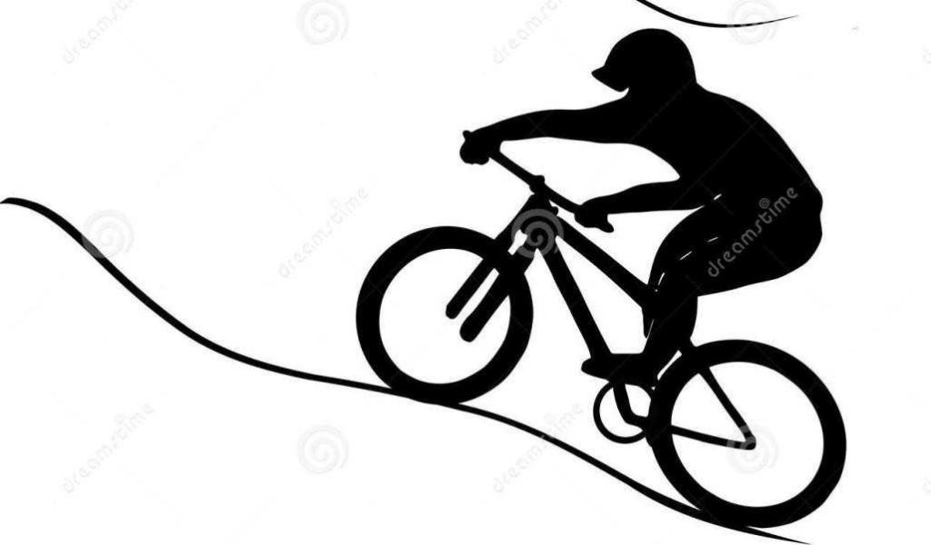 1024x600 Royalty With Mountain Bike Clip Art Silhouette Shadow On