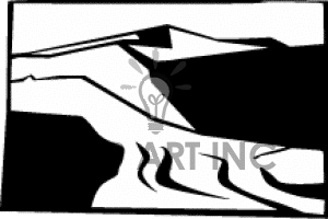 300x200 Stream Black And White Clipart