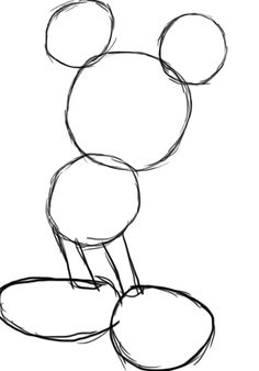 236x338 How To Draw Mickey Mouse For Kids Step 3 Disney World