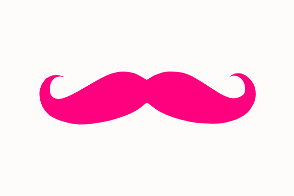 600x400 Pink Mustache Clip Art