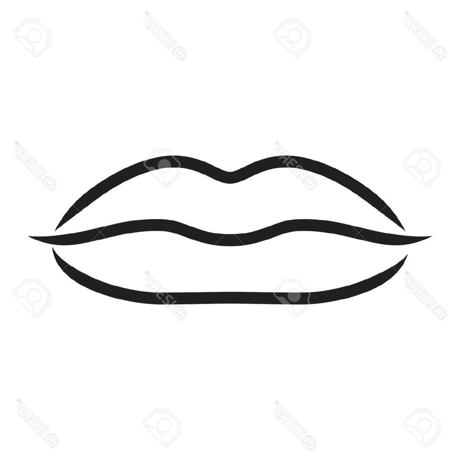 1560x1560 Mouth Black And White Clipart