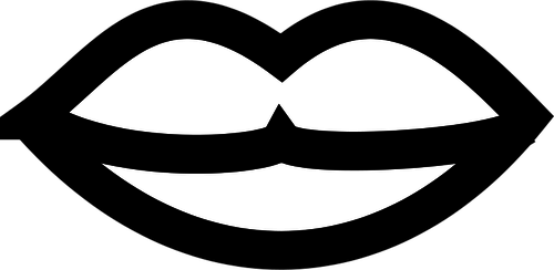 500x244 Vector Clip Art Of Simple Lips Public Domain Vectors