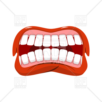 400x400 Angry Mouth Royalty Free Vector Clip Art Image