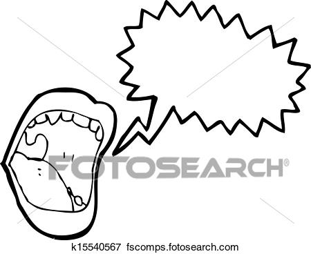 450x368 Clip Art Of Shouting Halloween Mouth Cartoon K15540567