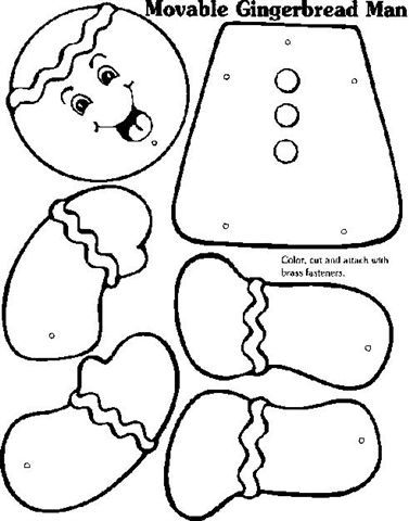 377x480 Gingerbread Clipart Outline